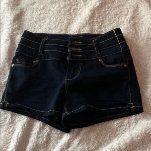 Women's Black Denim Shorts